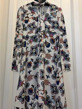 Valentino Pop art Floral Sable Neck-Tie Dress